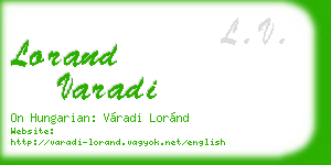 lorand varadi business card